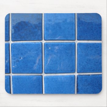 Squares Blue Mouse Pad by DonnaGrayson_Photos at Zazzle