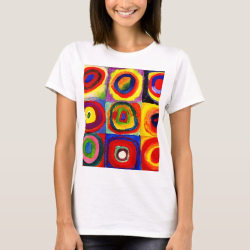 Squares Concentric Circles Farbstudie Kandinsky T_Shirt