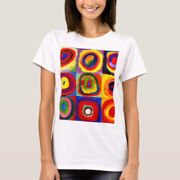 Squares Concentric Circles Farbstudie Kandinsky T-Shirt | Zazzle