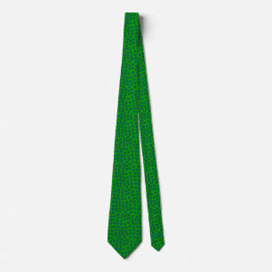 Squares - Forest Green on Grass Green Neck Tie