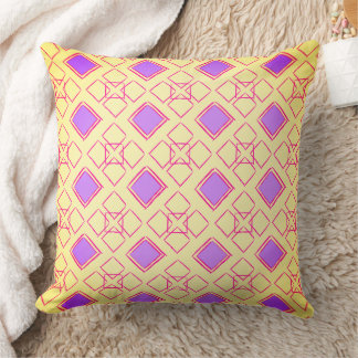 Squares in Purple Throw Pillow