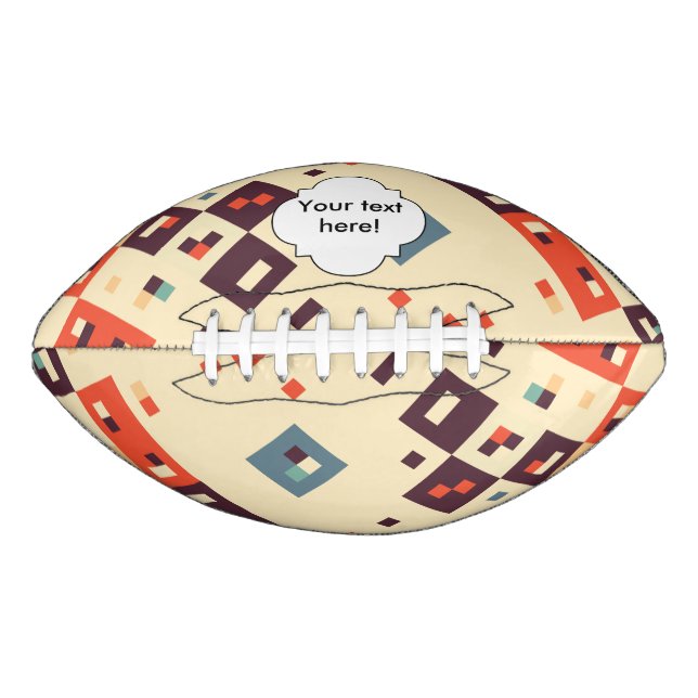 Squares in retro colors abstract design football (Front)