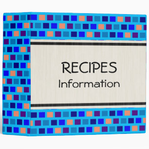 Squares Modern Geometric Pattern 2 3 Ring Binder