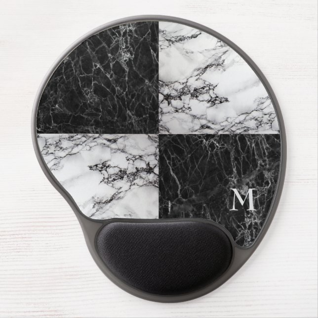 Squares of Marble Stone Texture Gel Mouse Pad (Front)
