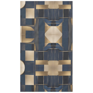 Squares on Blue AI art Tablecloth