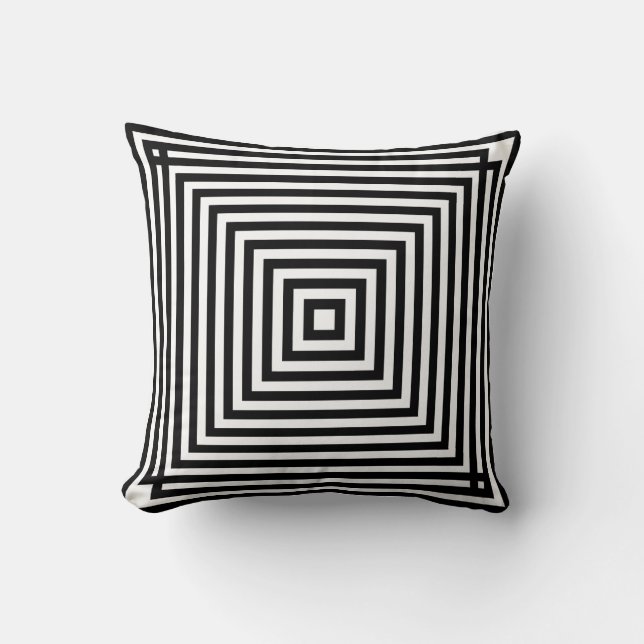 Squares Optical Throw Pillow (Front)