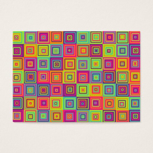 Customizable Squares Pattern Business Card