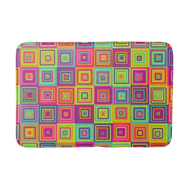 Squares Pattern Bath Mat (Front)