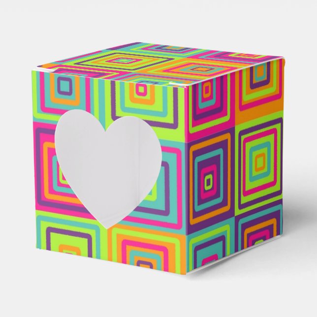 Squares Pattern Favor Boxes (Front Side)
