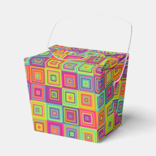 Squares Pattern Favor Boxes