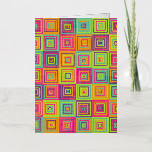 Squares Pattern Foil Greeting Card