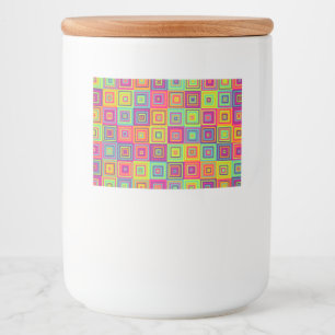 Squares Pattern Food Label
