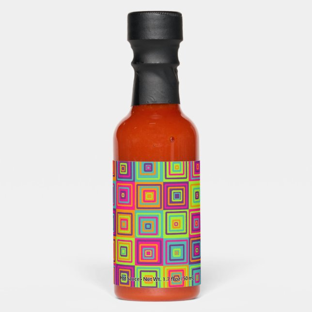 Squares Pattern Hot Sauces (Front)