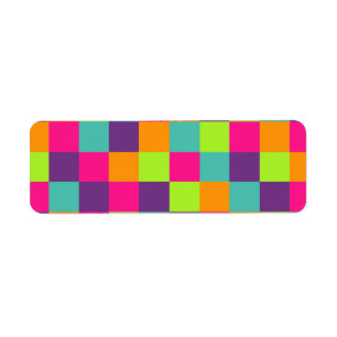 Squares Pattern Label