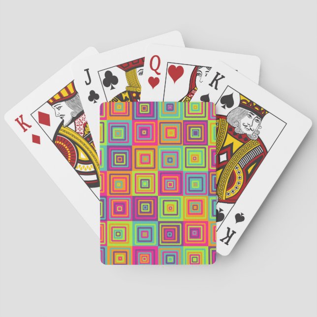 Squares Pattern Poker Cards (Back)