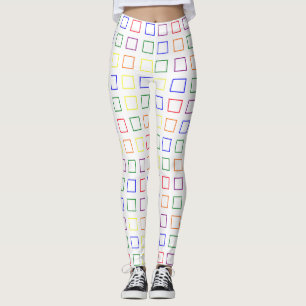 Squares Pattern Pride Colors Leggings