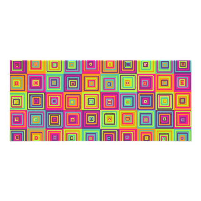 Squares Pattern Rack Card (Front)