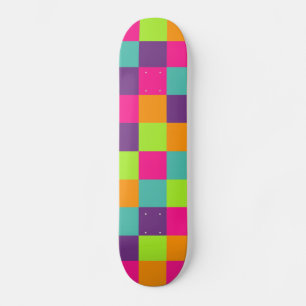 Squares Pattern Skateboard Deck
