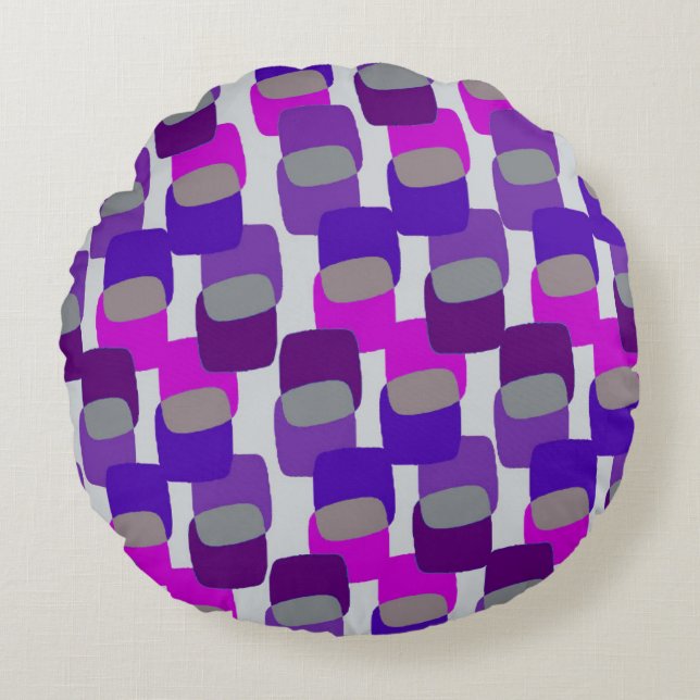 Squares Round Pillow (Front)