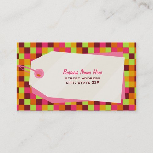 Squares  Shopping Tag Retail Business Card