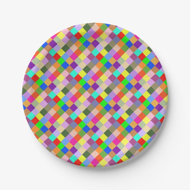 Squares Squared Paper Plates (Front)
