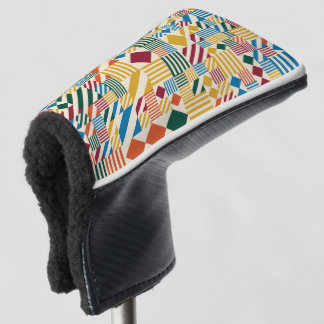 Squares, stripes and diagonals golf head cover