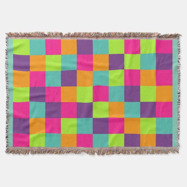 squares throw blanket (Front)