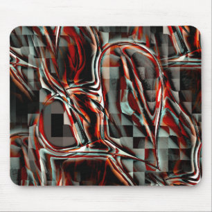 Squares under strange reddish spots forming heart  mouse pad