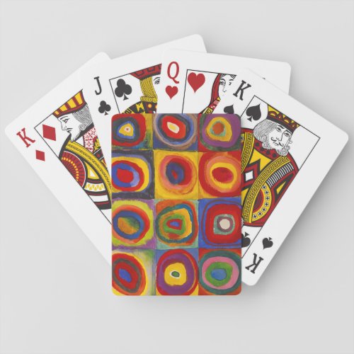 Squares w Concentric Circles 2  Kandinsky  Poker Cards