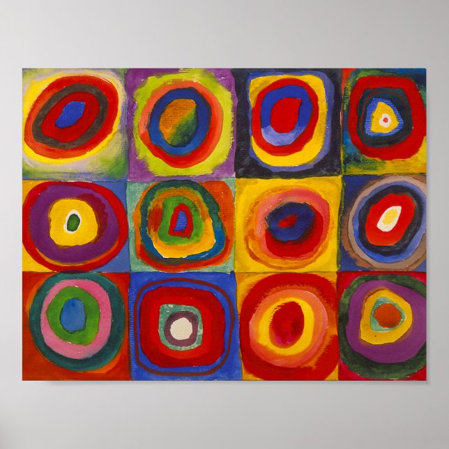 Squares w Concentric Circles | Kandinsky | Poster (Front)