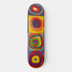 Squares w Concentric Circles Kandinsky Skateboard