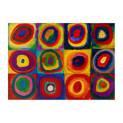 Squares with Circles Abstract Wassily Kandinsky Acrylic Print