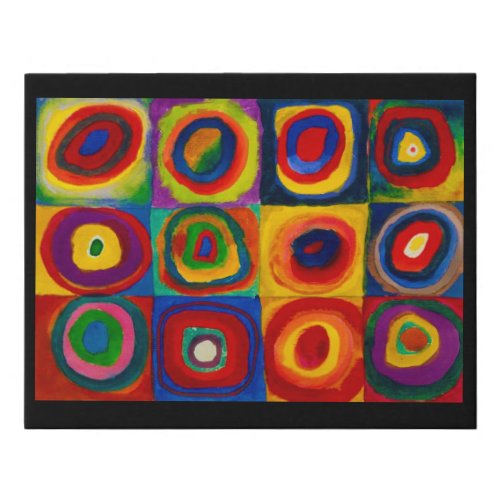 Squares with Circles Abstract Wassily Kandinsky Faux Canvas Print