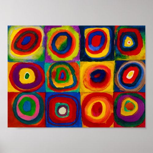 Squares with Circles Abstract Wassily Kandinsky Poster