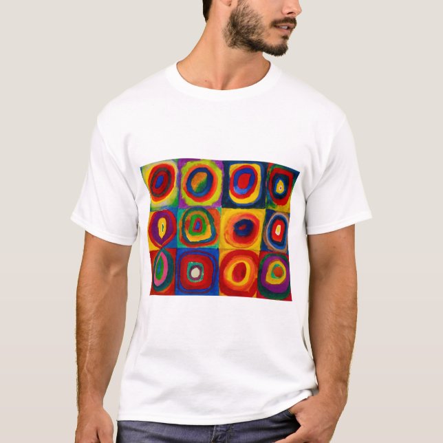 Squares with Circles, Abstract, Wassily Kandinsky T-Shirt (Front)