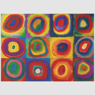 Squares with Circles, Abstract, Wassily Kandinsky Tissue Paper
