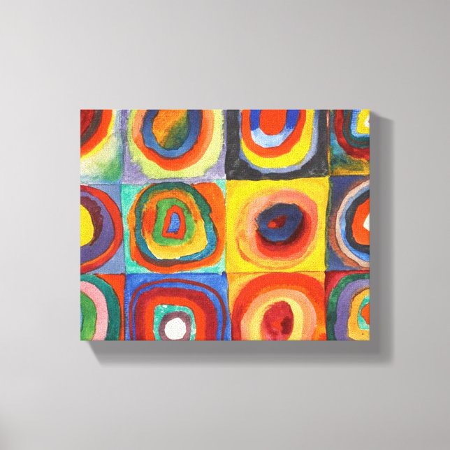 Squares with Concentric Circles by Kandinsky Canvas Print (Front)