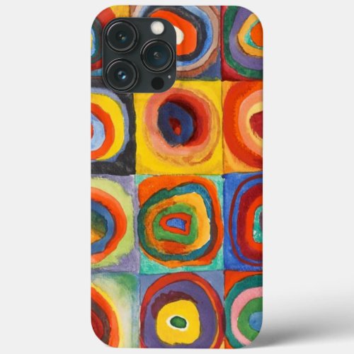 Squares with Concentric Circles by Kandinsky iPhone 13 Pro Max Case