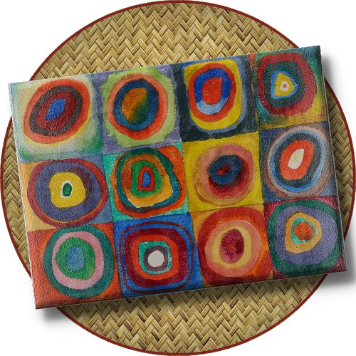 Squares with Concentric Circles by Kandinsky _  Cutting Board
