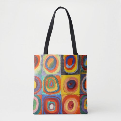 Squares with Concentric Circles by Kandinsky Tote Bag