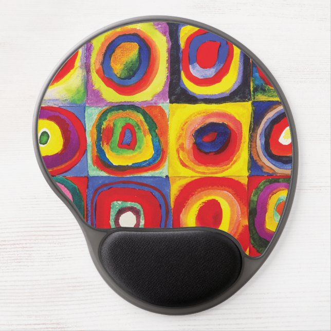 Squares with Concentric Circles Hiroaki Takahashi Gel Mouse Pad (Front)