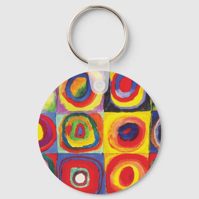 Squares with Concentric Circles Hiroaki Takahashi Keychain (Front)