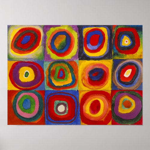 Squares with Concentric Circles  Kandinsky  Poster