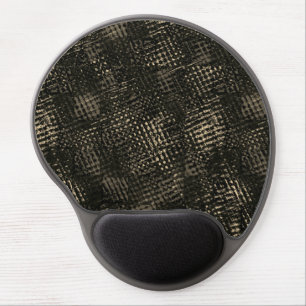 Squares with crossed scratches or dark brown cubes gel mouse pad