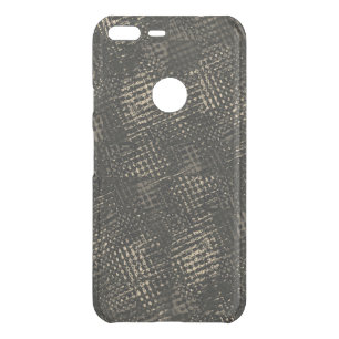 Squares with crossed scratches or dark brown cubes uncommon google pixel XL case