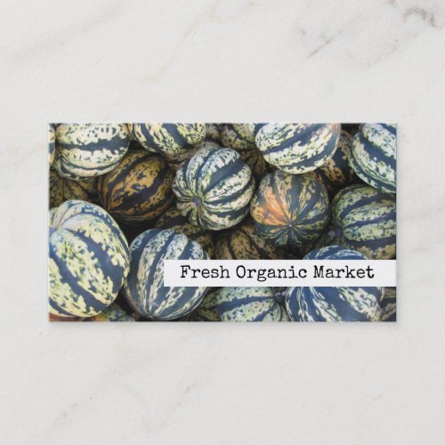 Squash Autumn Harvest Fresh Organic Farm Market Business Card