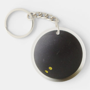 Squash Ball ID Bag TAG Personalized Text Keychain