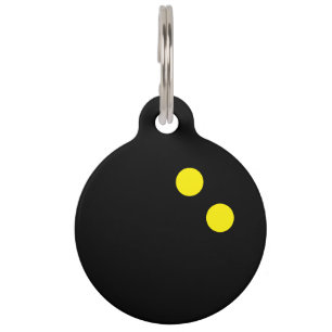 Squash Ball pet ID tag for dog or cat