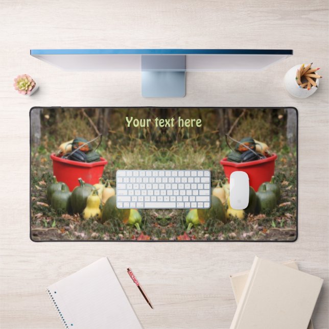Squash Country Garden Harvest Personalized Desk Mat (Office 1)