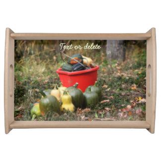 Squash Country Garden Harvest Personalized Serving Tray